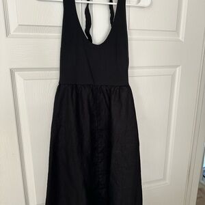 J. Crew Black halter mixy dress